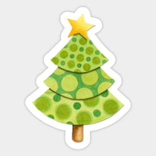 Polka Dot Christmas Tree Sticker